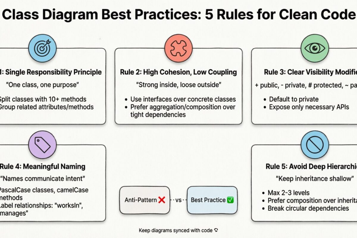 Best Practices für Klassendiagramme: 5 Regeln, um die Struktur deines Codes sauber und skalierbar zu halten