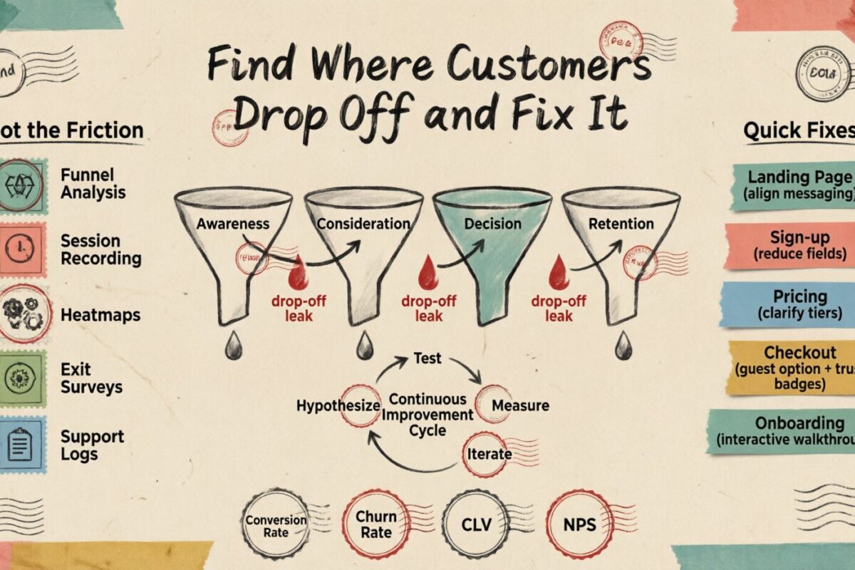 Customer-Journey-Mapping: Finden Sie heraus, wo Kunden abbrechen, und beheben Sie es Customer-Journey-Mapping: Finden Sie heraus, wo Kunden abbrechen, und beheben Sie es