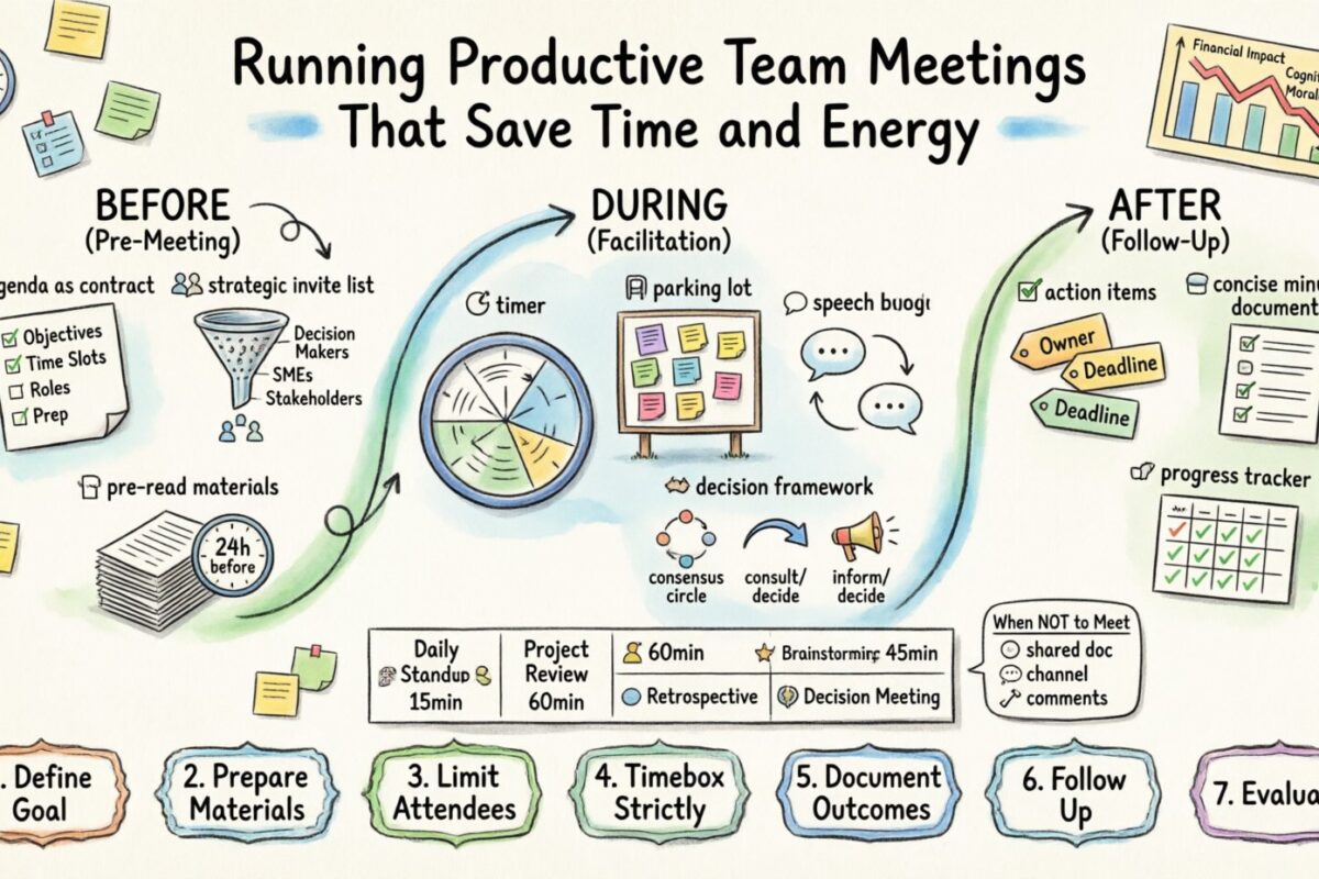 Projektmanagement-Leitfaden: Führen produktiver Team-Meetings, die Zeit und Energie sparen