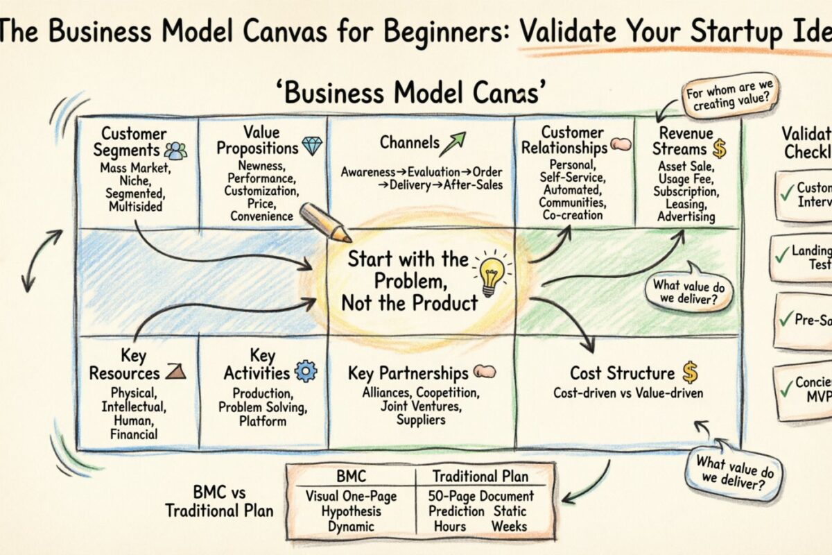 Der Business Model Canvas für Anfänger: Eine Schritt-für-Schritt-Anleitung zur Validierung Ihrer Startup-Idee