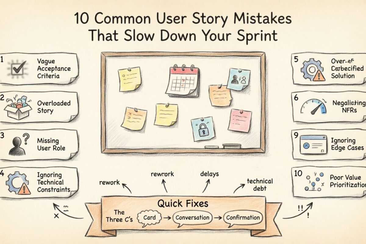 Errores comunes en las historias de usuario que ralentizan tu sprint de desarrollo