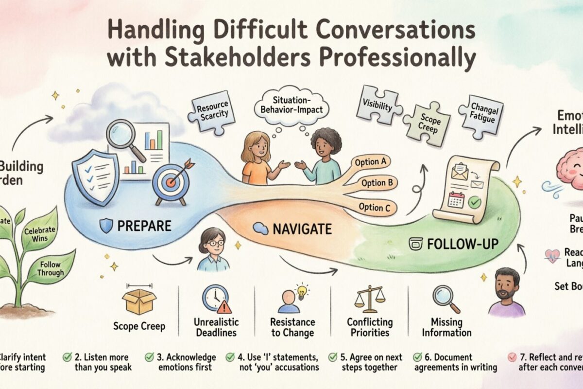 Guía de Gestión de Proyectos: Manejo de Conversaciones Difíciles con Stakeholders de Forma Profesional