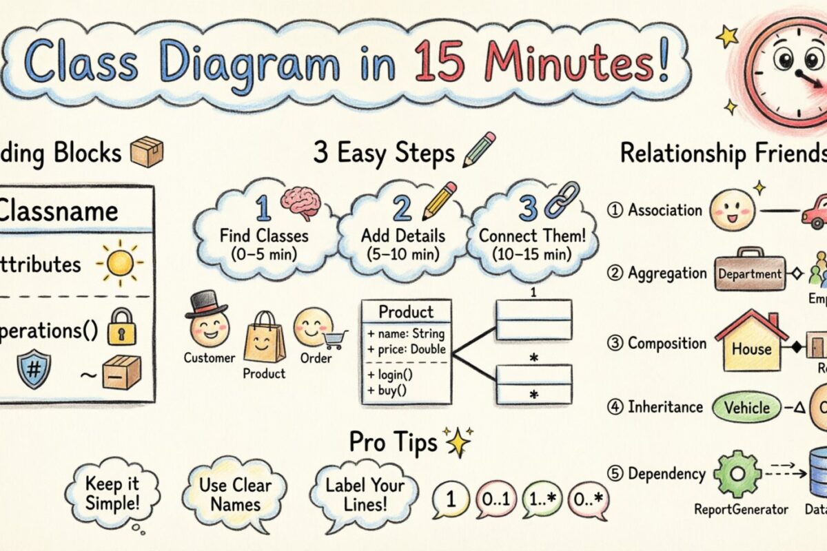 Tutorial paso a paso de diagrama de clases: desde una página en blanco hasta el modelo final en 15 minutos Tutorial paso a paso de diagrama de clases: desde una página en blanco hasta el modelo final en 15 minutos