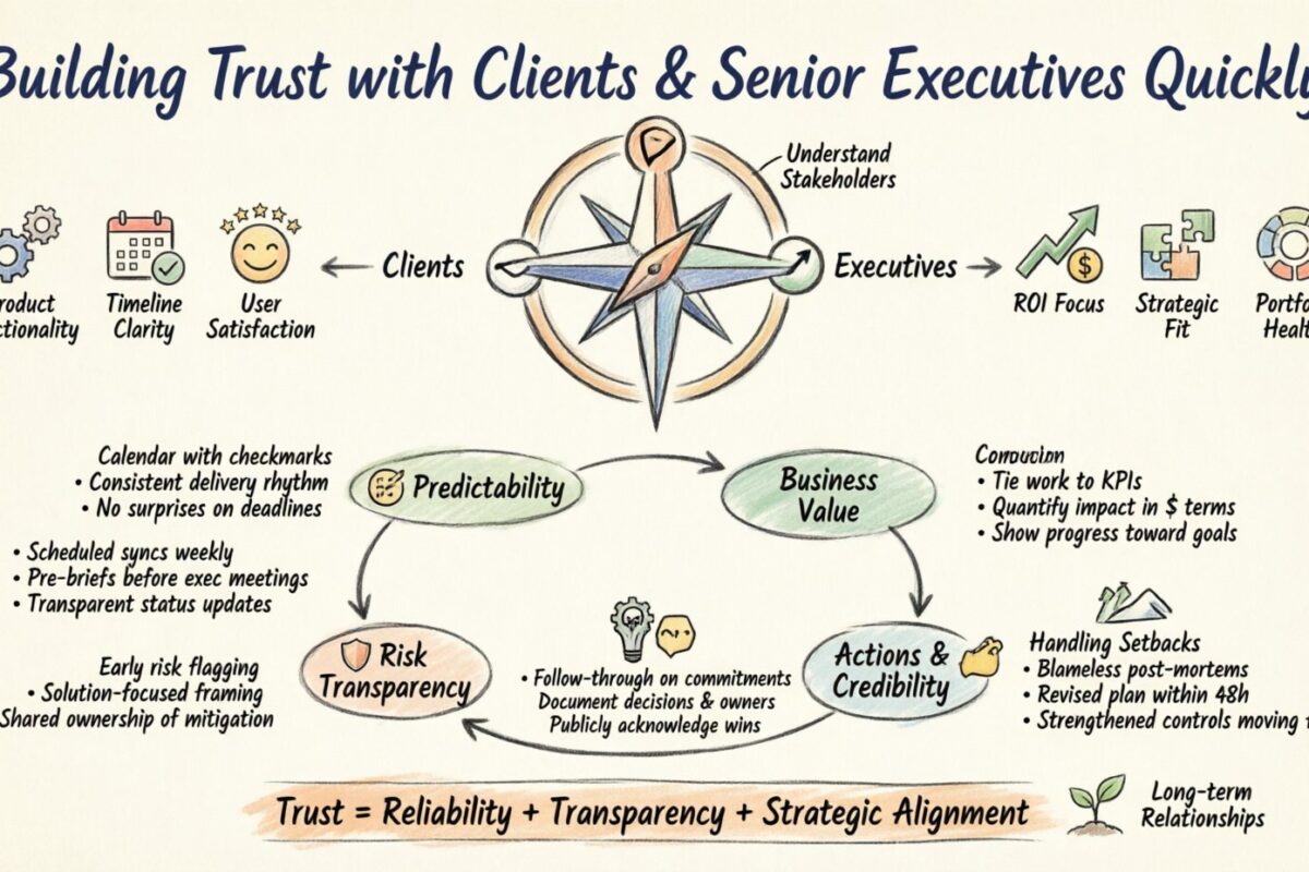 Guide de gestion de projet : Gagner la confiance des clients et des cadres supérieurs rapidement Guide de gestion de projet : Gagner la confiance des clients et des cadres supérieurs rapidement