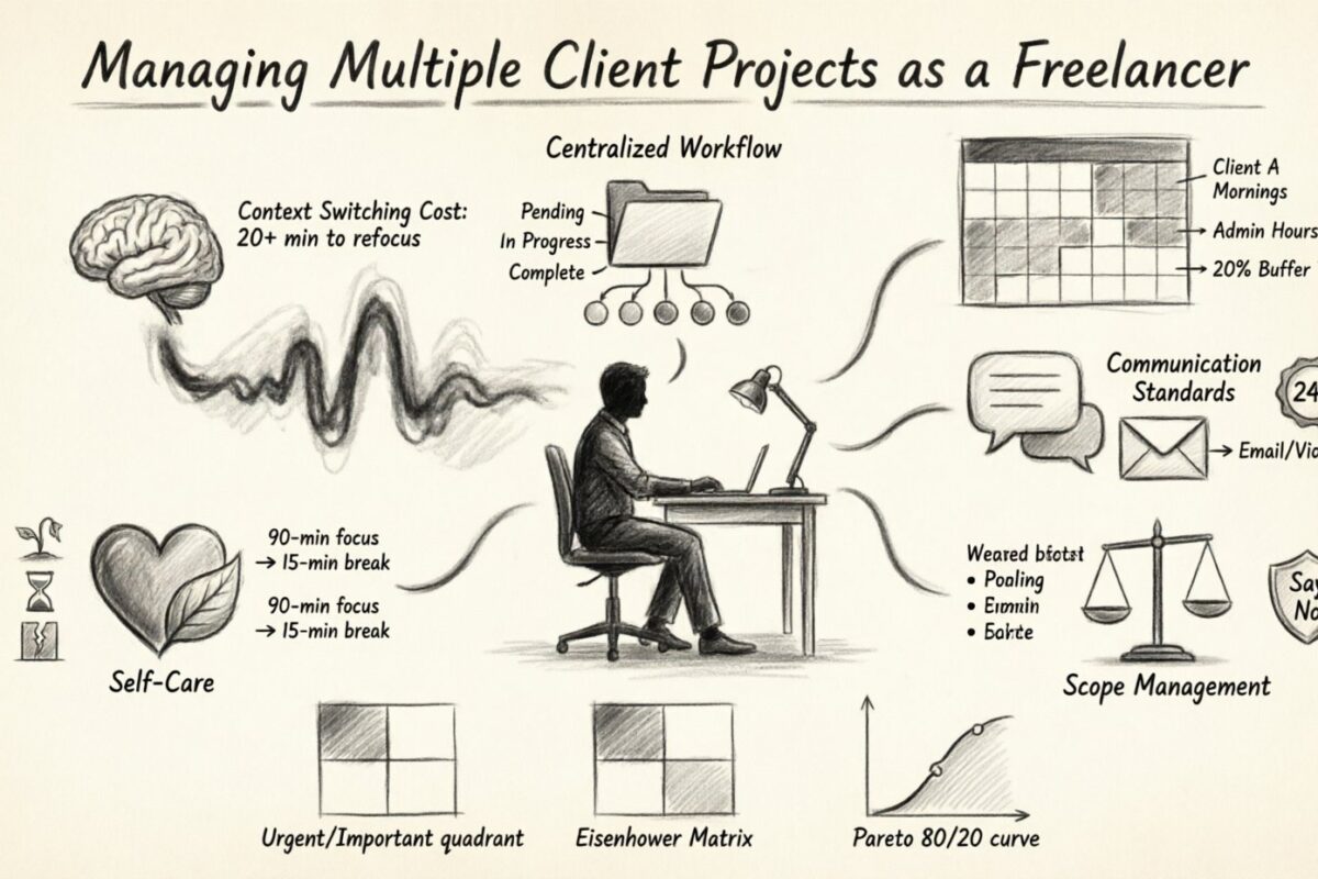 Guide de gestion de projet : Gérer plusieurs projets clients simultanément en tant que freelance Guide de gestion de projet : Gérer plusieurs projets clients simultanément en tant que freelance