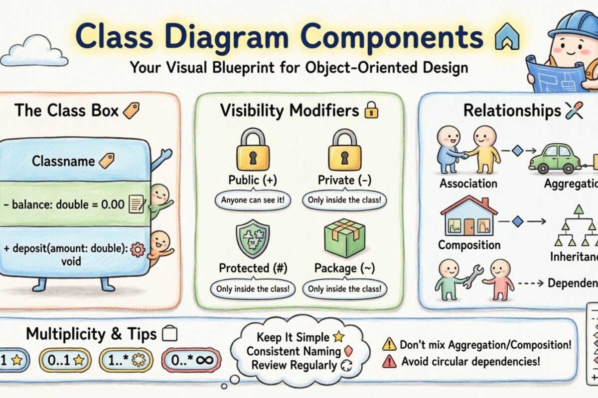 A Análise Completa dos Componentes do Diagrama de Classes: O Que Todo Iniciante Precisa Saber Antes de Codificar