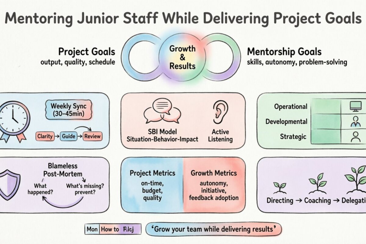 Guia de Gestão de Projetos: Orientando Colaboradores Júnior Enquanto Entregando Objetivos do Projeto Guia de Gestão de Projetos: Orientando Colaboradores Júnior Enquanto Entregando Objetivos do Projeto