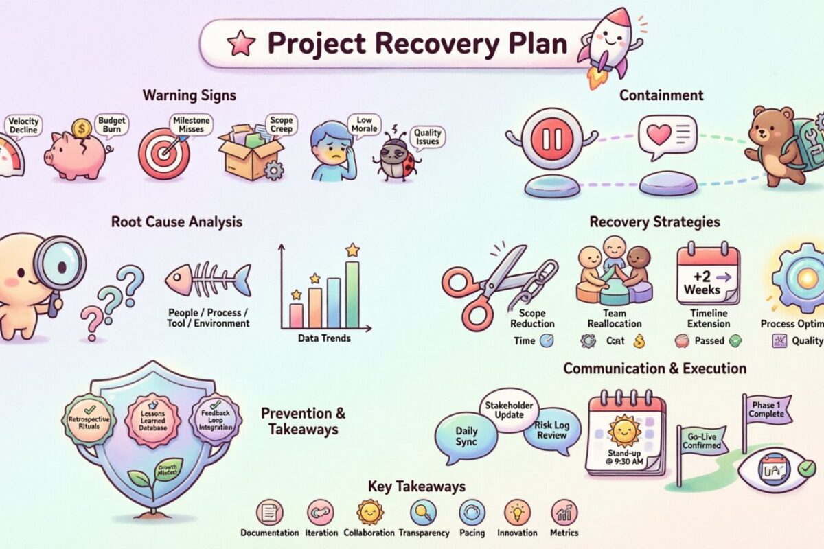 Guia de Gestão de Projetos: Planos de Recuperação para Quando um Projeto Sai dos Eixos