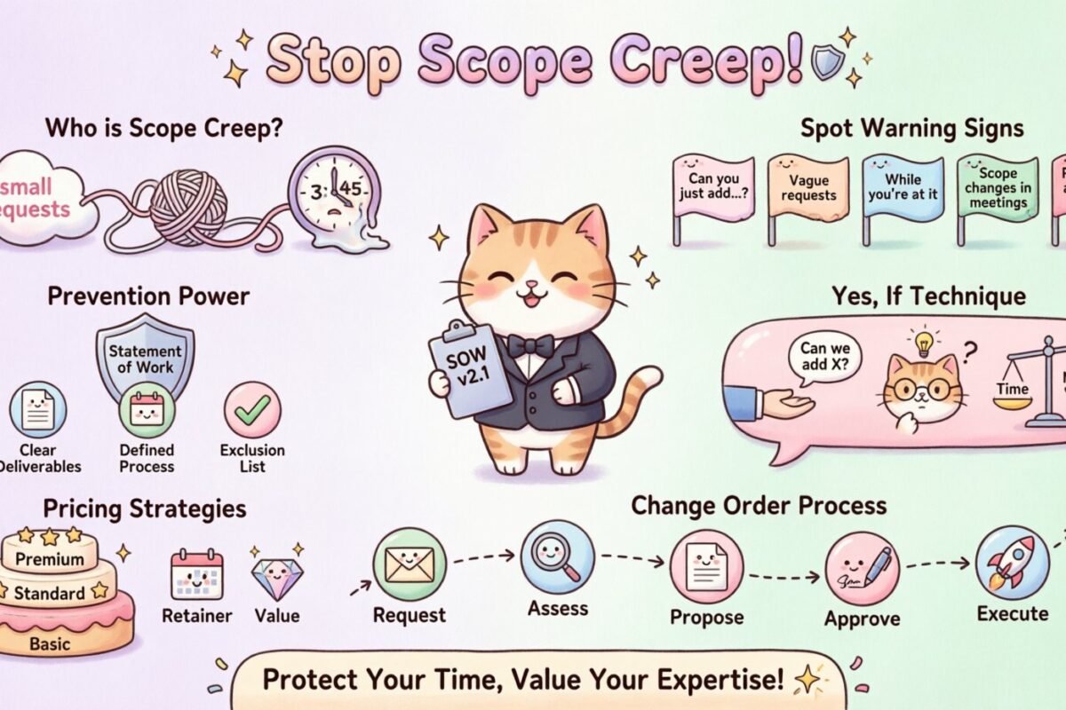 Guia de Gestão de Projetos: Como dizer não ao creep de escopo como consultor independente