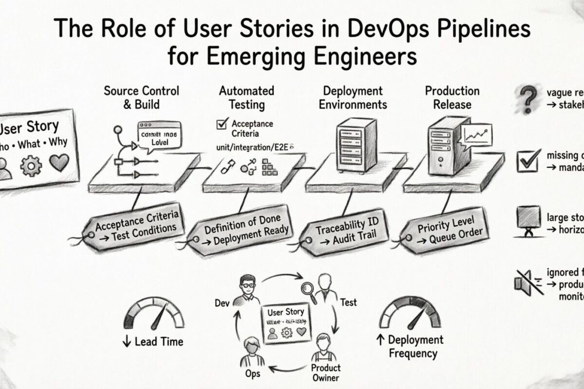 Vai trò của các câu chuyện người dùng trong các luồng DevOps dành cho các kỹ sư mới