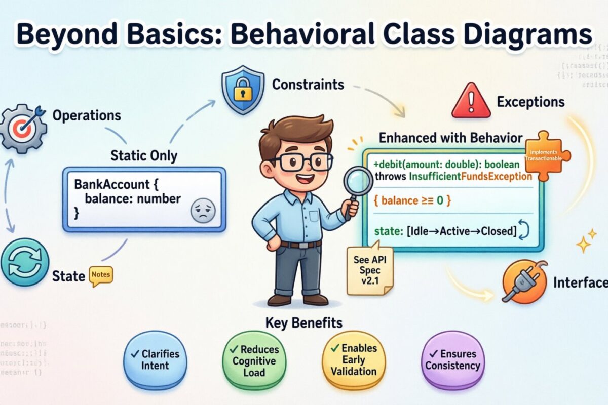Beyond the Basics: Adding Behavioral Details to Your Static Class Diagrams Beyond the Basics: Adding Behavioral Details to Your Static Class Diagrams