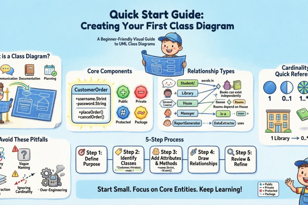 Quick Start Guide: Creating Your First Class Diagram Without Getting Overwhelmed Quick Start Guide: Creating Your First Class Diagram Without Getting Overwhelmed