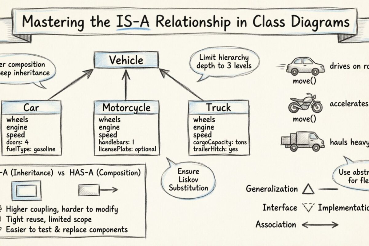 Deep Dive into Inheritance and Polymorphism: Mastering the “IS-A” Relationship in Class Diagrams