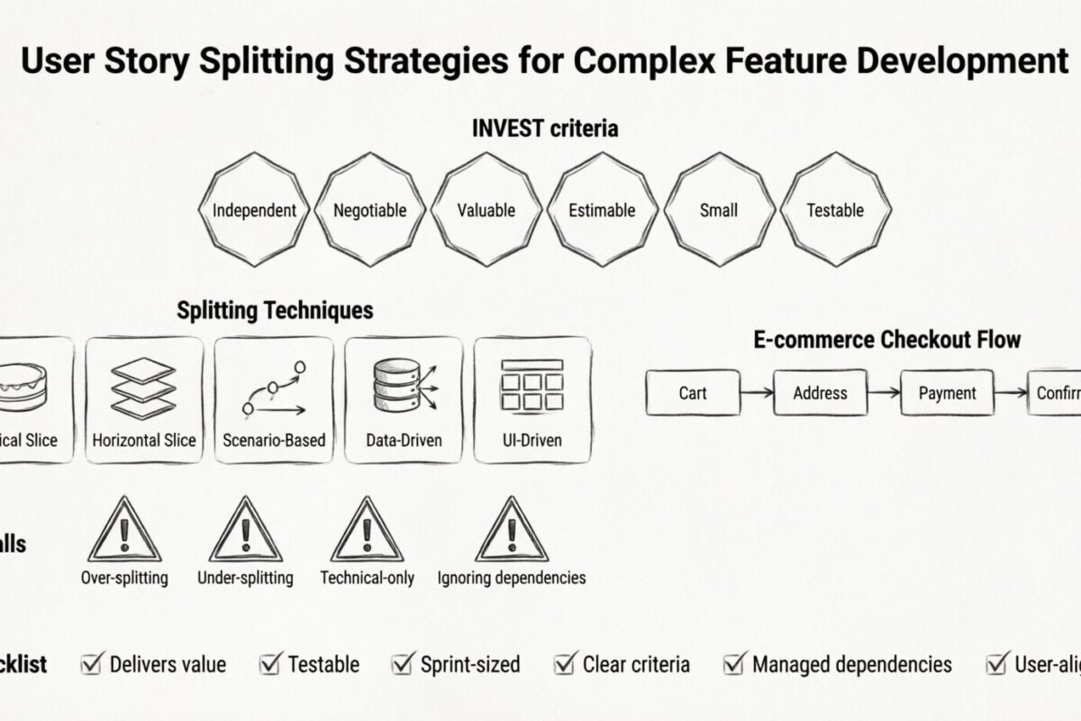 User Story Splitting Strategies for Complex Feature Development
