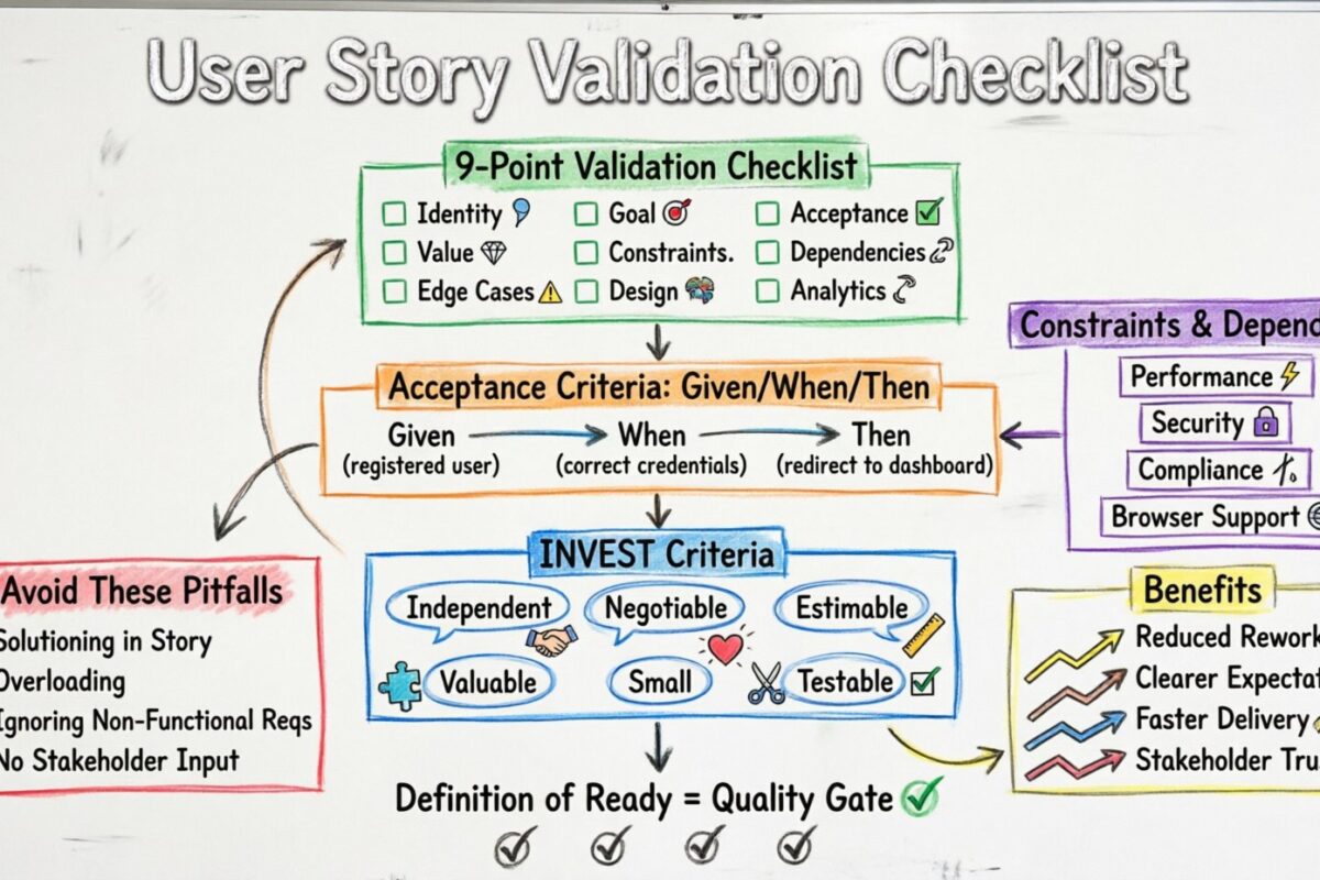 User Story Checklist: Ensure Every Requirement Is Valid Before Coding User Story Checklist: Ensure Every Requirement Is Valid Before Coding