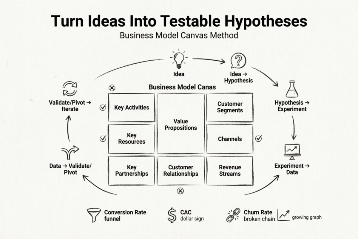 Turn Your Idea Into a Testable Hypothesis: The Quick Start Business Model Canvas Method Turn Your Idea Into a Testable Hypothesis: The Quick Start Business Model Canvas Method