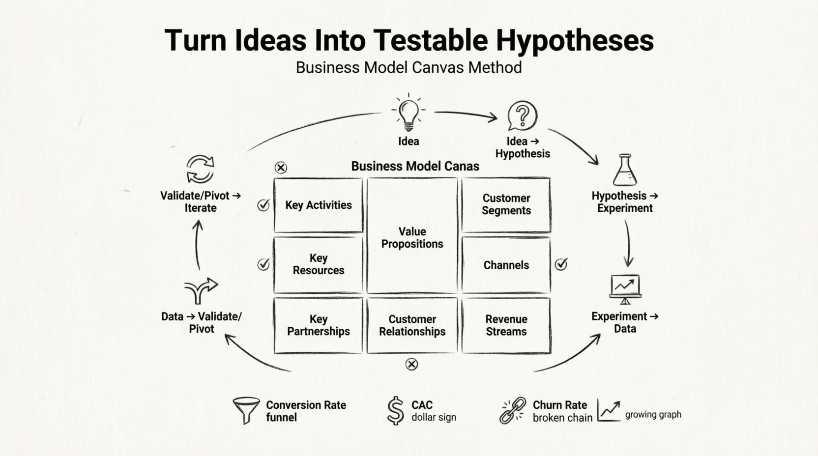 Turn Your Idea Into a Testable Hypothesis: The Quick Start Business Model Canvas Method