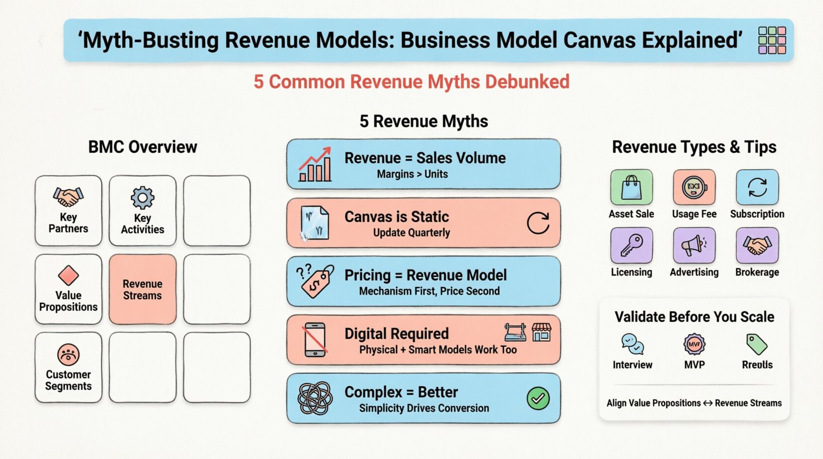 Myth-Busting Revenue Models: Common Misconceptions About the Business Model Canvas Explained