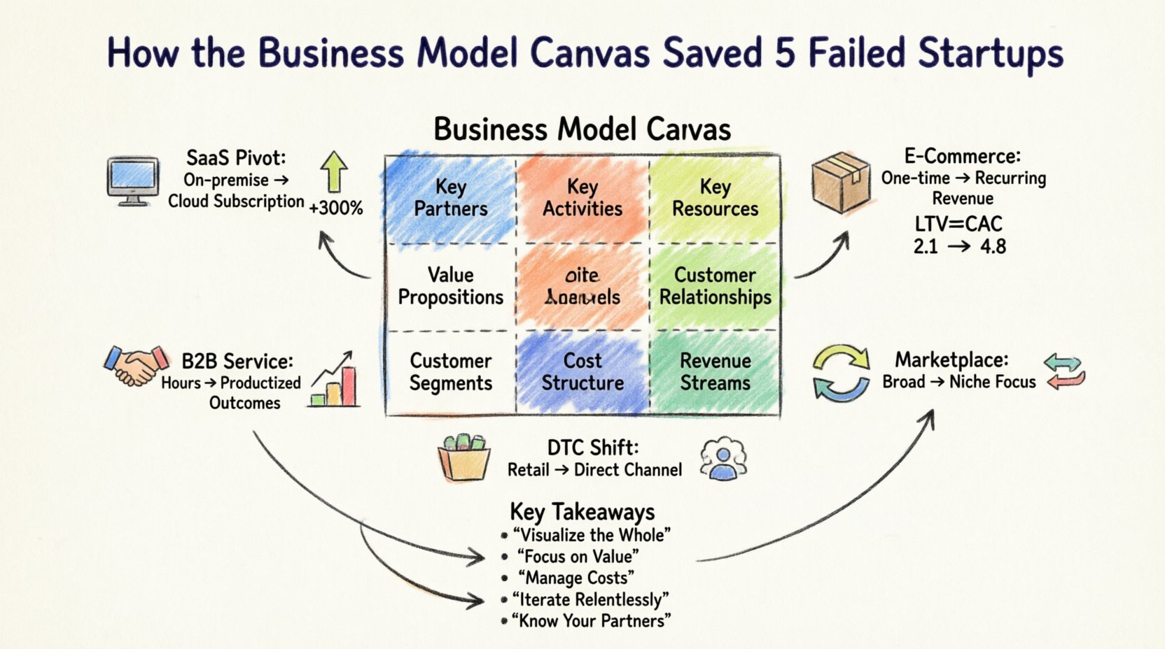 Real Startup Stories: 5 Case Studies Showing How the Business Model Canvas Saved Failed Ventures
