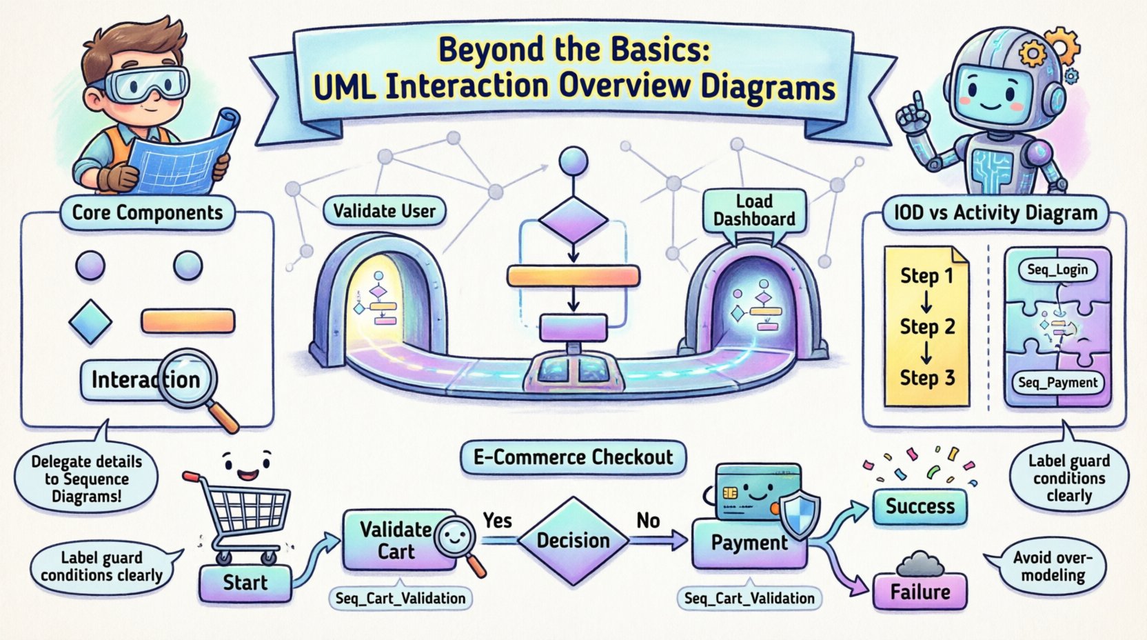 Beyond the Basics: A Deep Dive into UML Interaction Overview Diagrams for Systems Design
